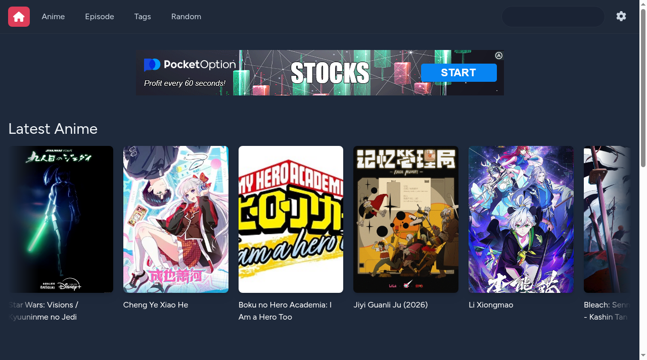 Screenshot of anizone.to