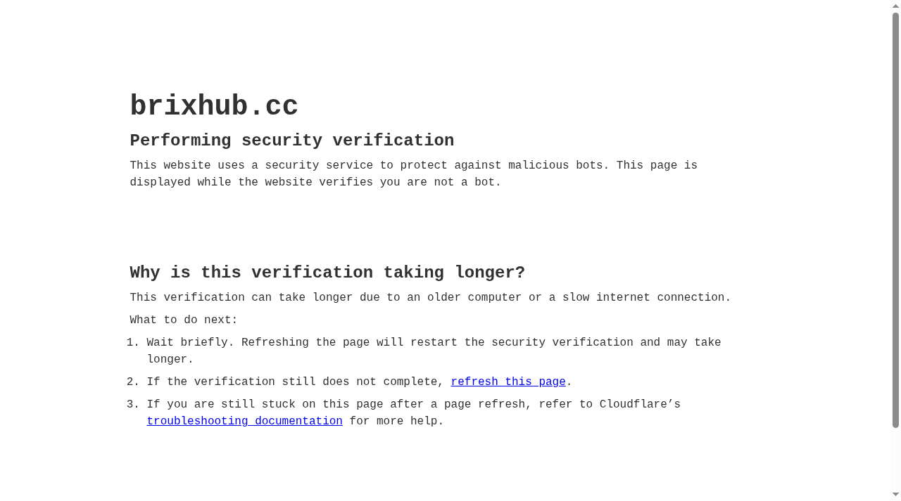 Screenshot of brixhub.cc