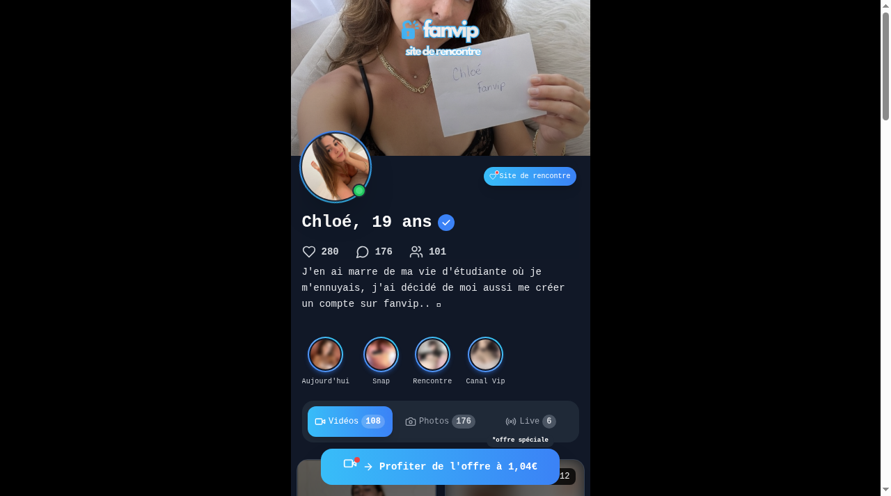 Screenshot of chloe.fanvip.social