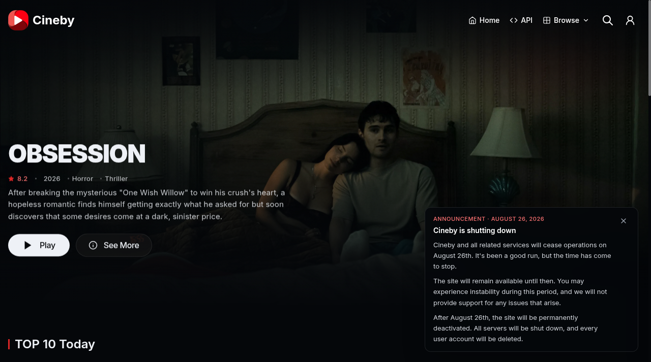 Screenshot of cineby.app