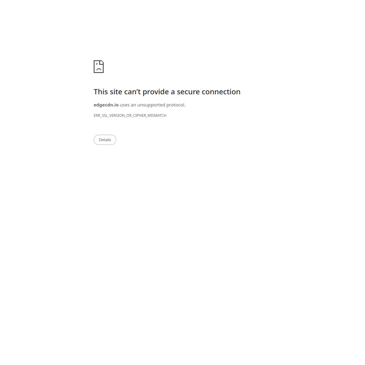 Screenshot of edgecdn.io