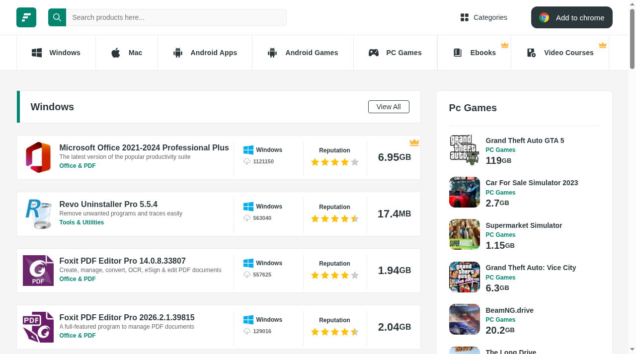 Screenshot of filecr.com