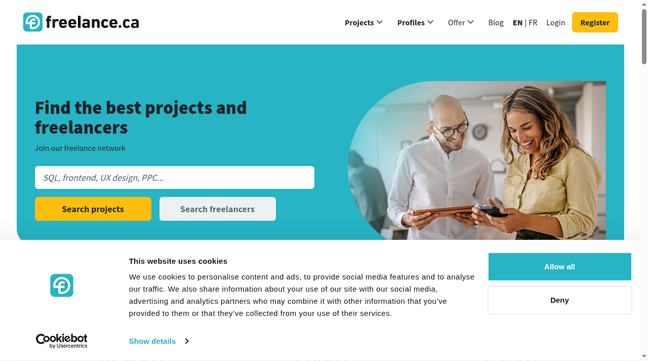 Screenshot of freelance.ca