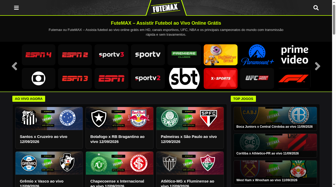 Screenshot of futemax.je