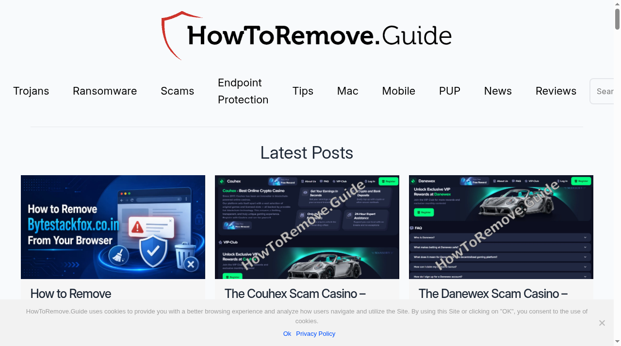 Screenshot of howtoremove.guide