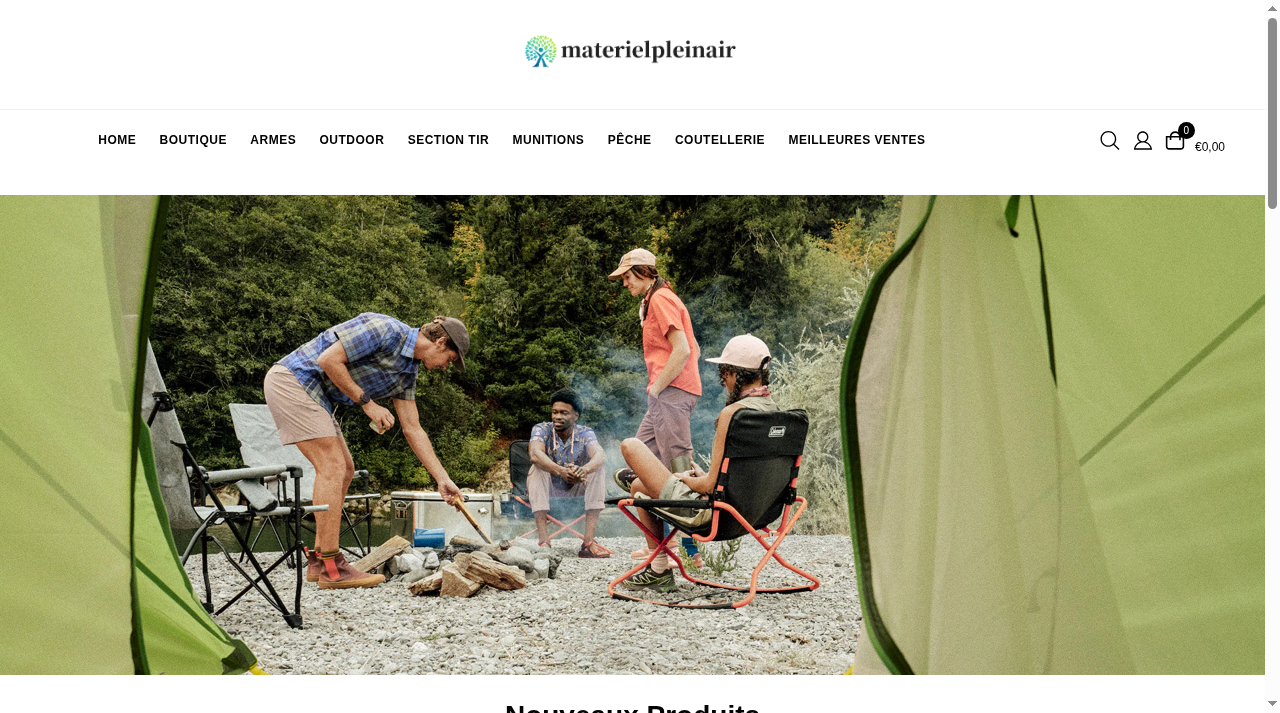 Screenshot of materielpleinair.com