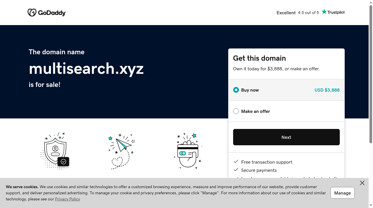 Screenshot of multisearch.xyz
