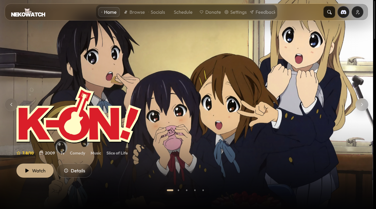 Screenshot of nekowatch.xyz