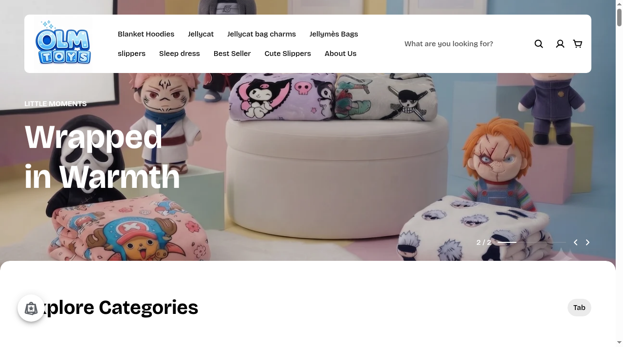 Screenshot of olmtoys.com