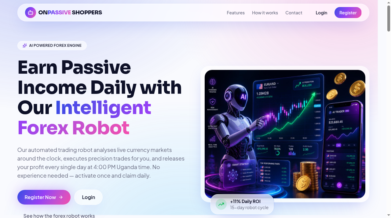 Screenshot of onpassiveshoppers.com
