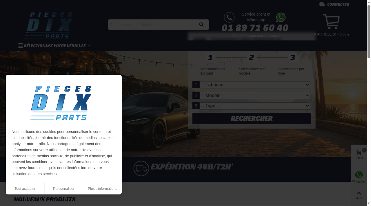 Screenshot of piecesdix.com