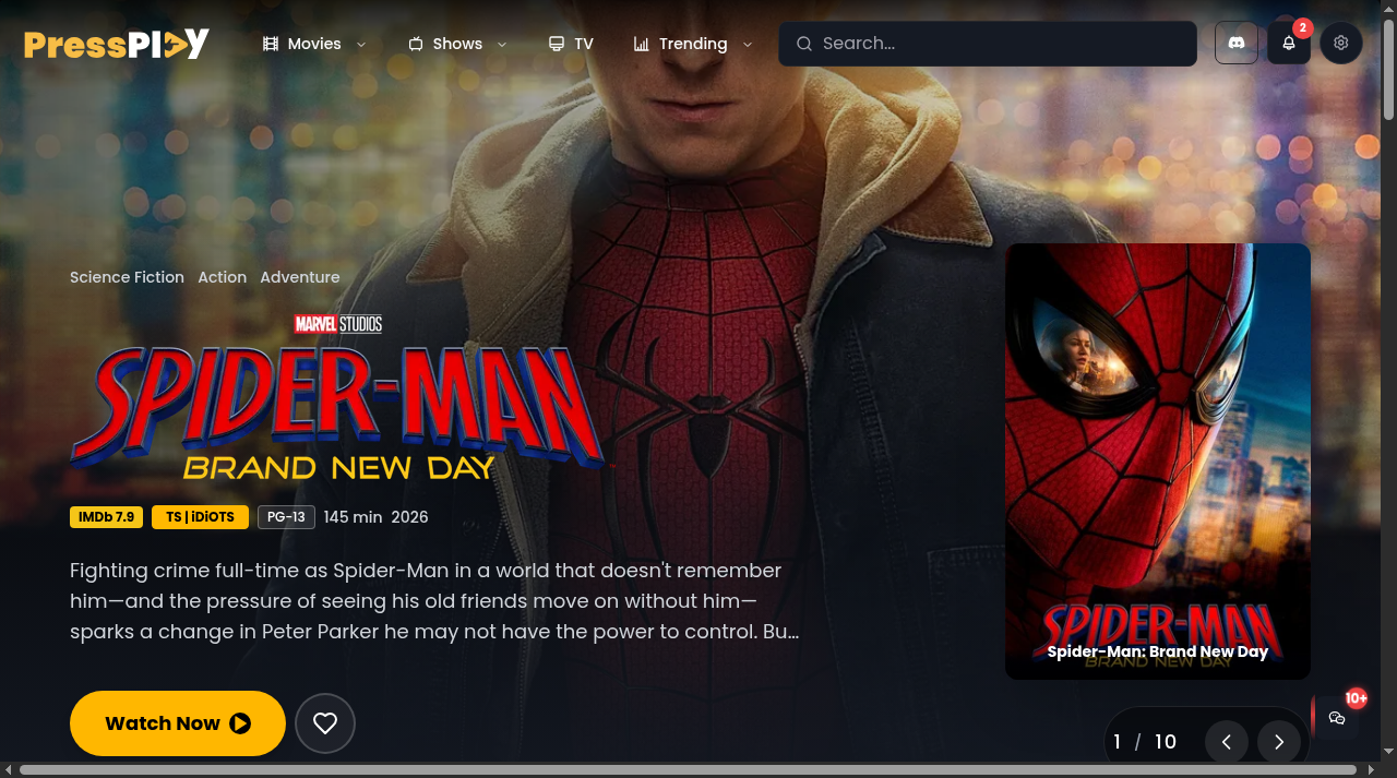 Screenshot of pressplayz.to