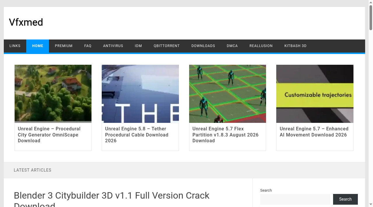 Screenshot of vfxmed.com