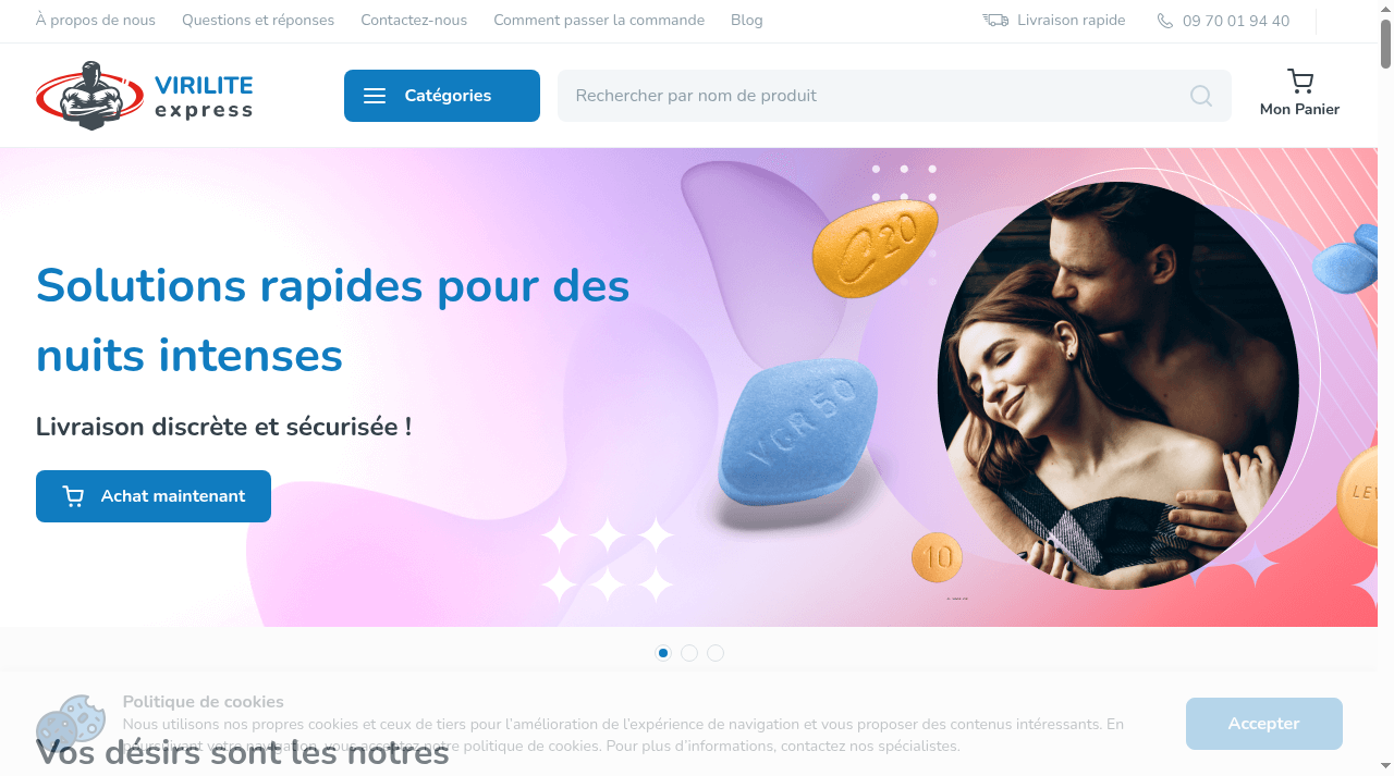 Screenshot of viriliteexpress.com