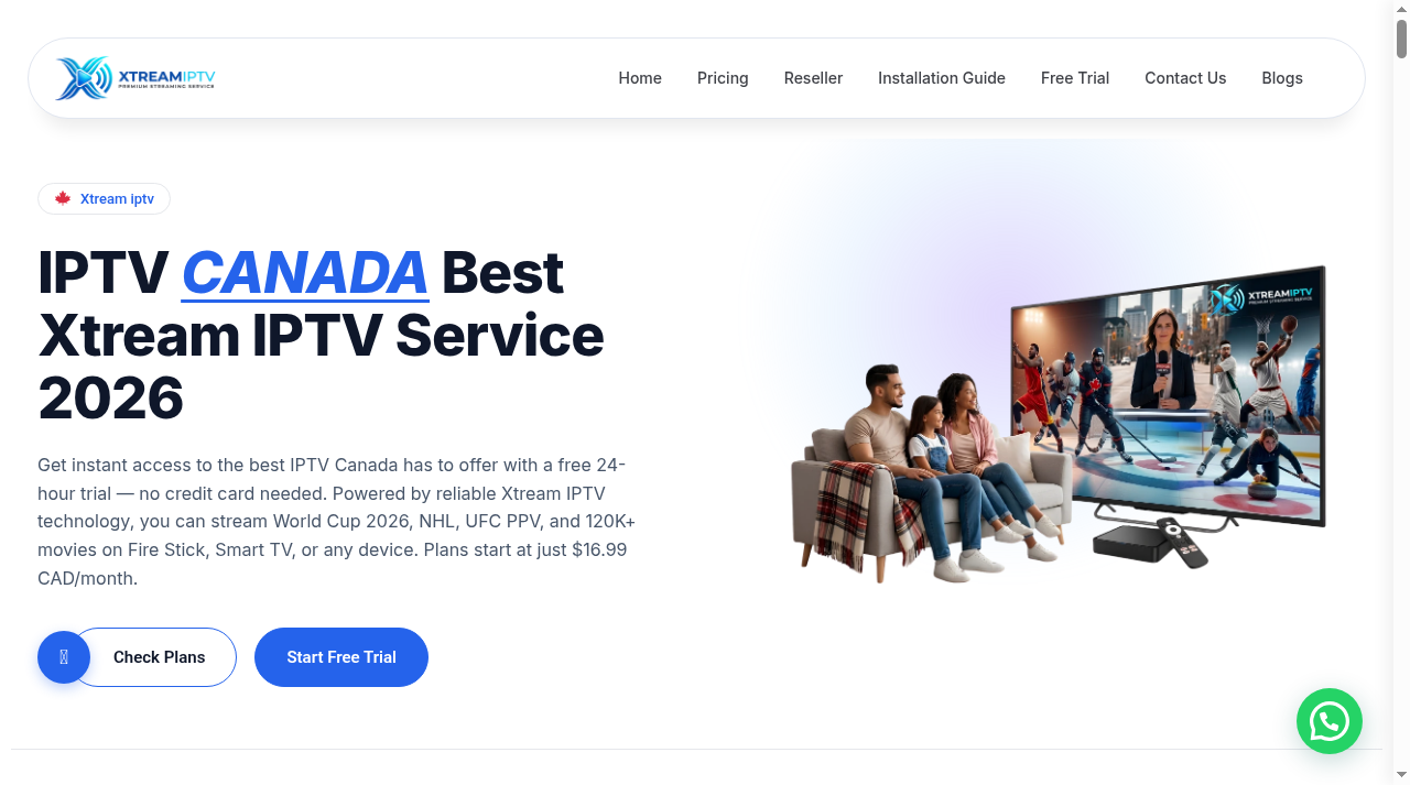 Screenshot of xtreamiptv.ca