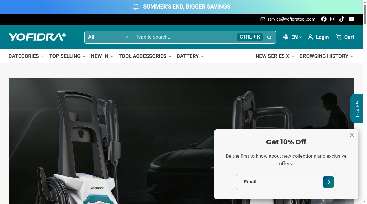 Screenshot of yofidratool.com