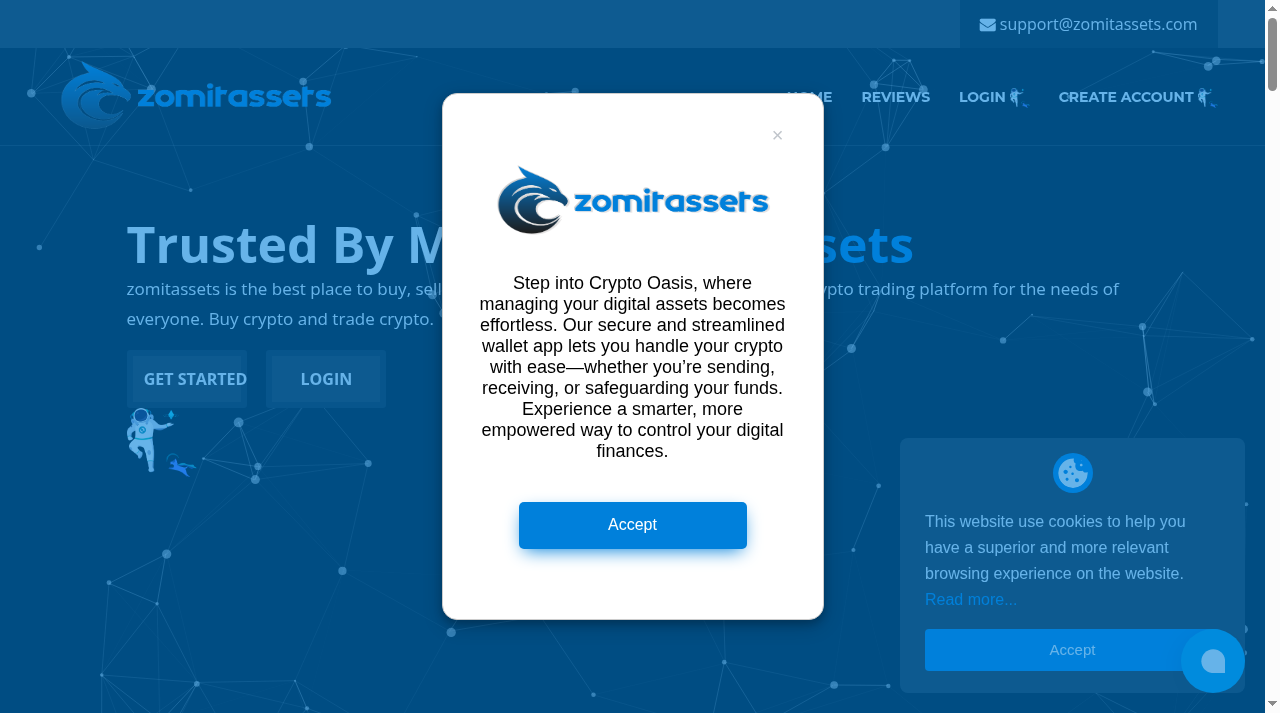 Screenshot of zomitassets.com